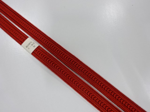  未使用品　正絹　帯留め用　手組三分紐